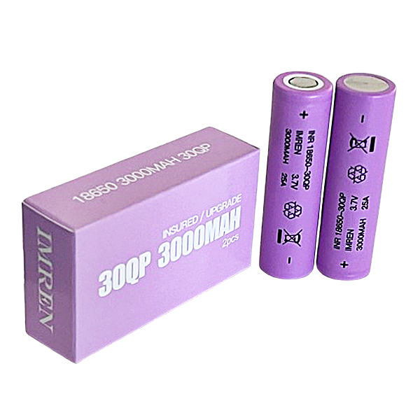 Imren 18650 Battery | 2 Pack | Pink 3000mah (30QP) product image